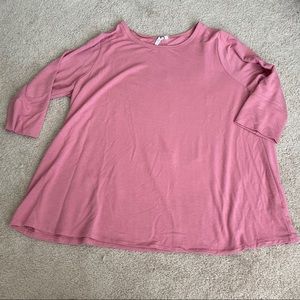 Cable & gauge pink top 3X